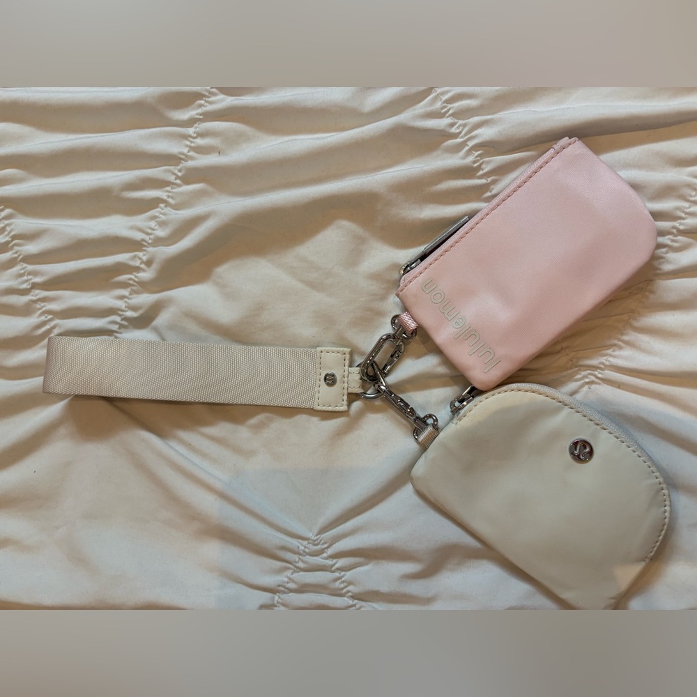 lululemon athletica Pink and Cream Crossbody Bag